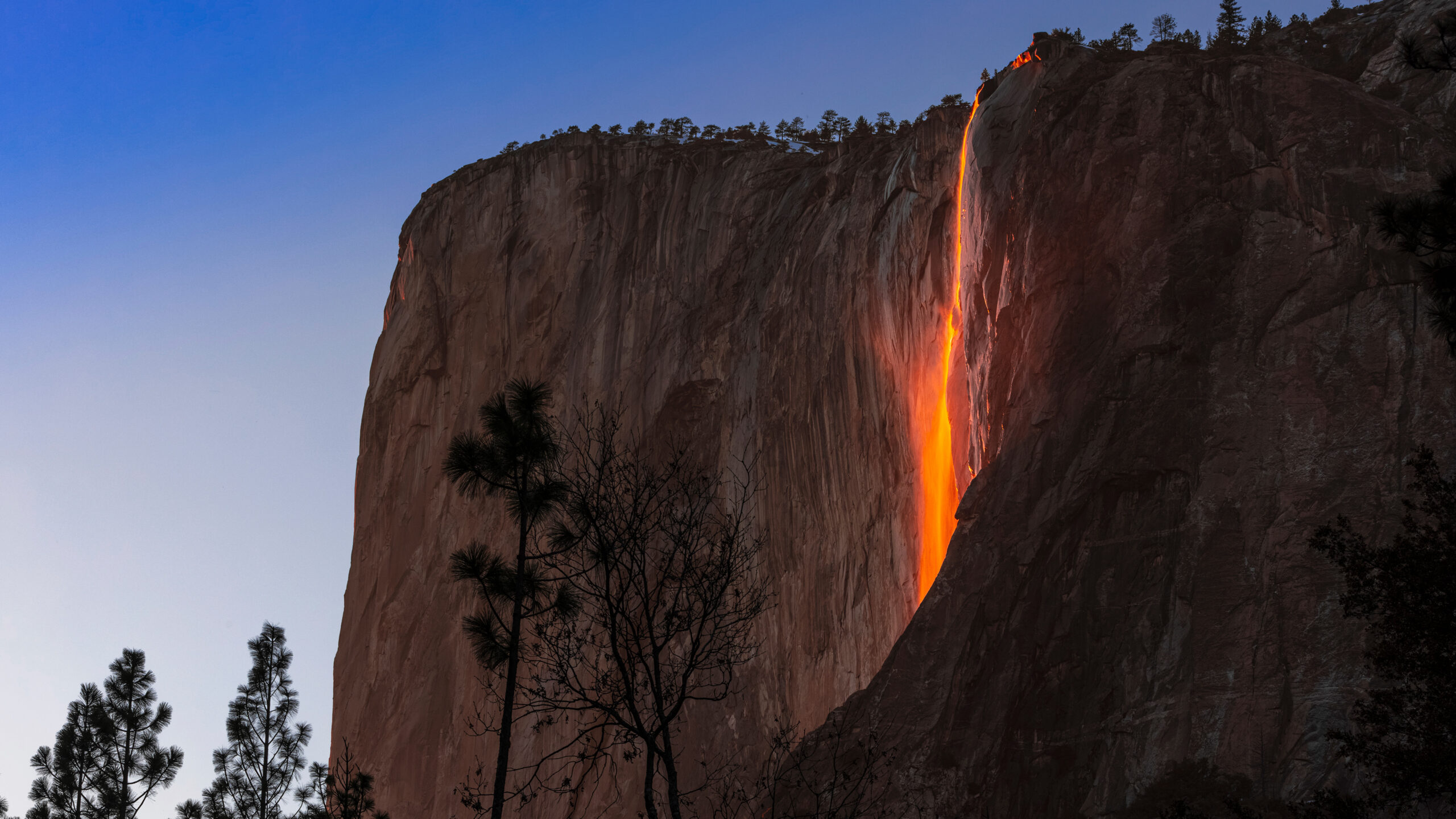 Horsetail Fall in Yosemite National Park, California