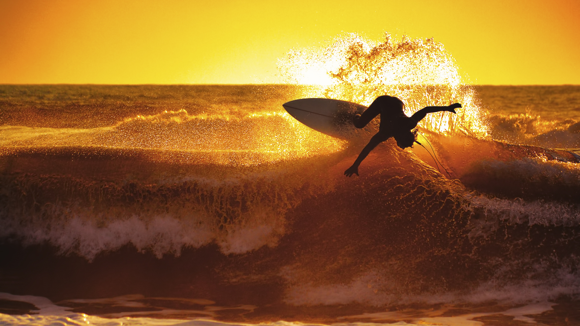 Epic sunset surfing, Cinquale, Massa, Tuscany, Italy