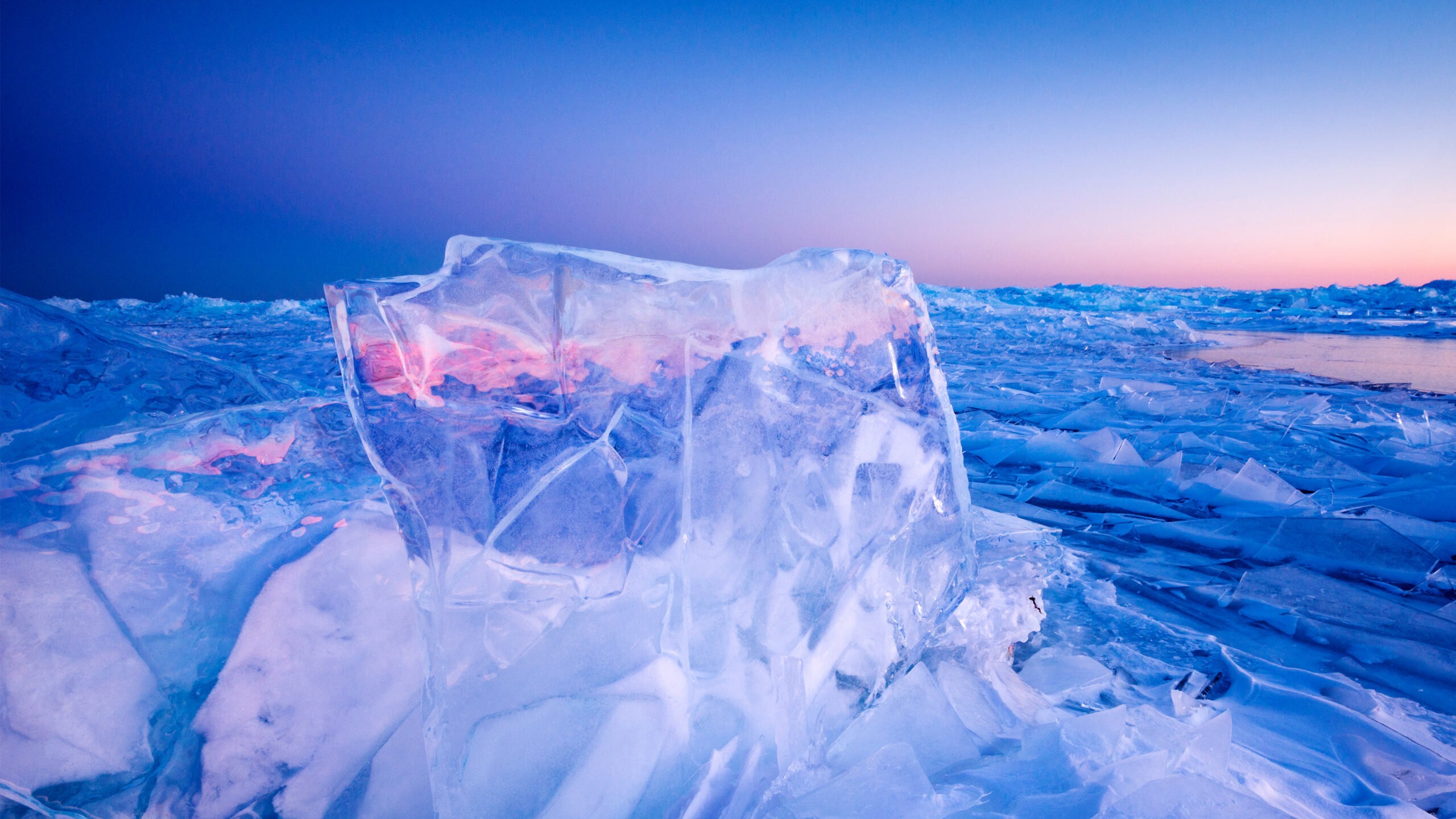 Plate ice along Lake Superior, Grand Marais, Minnesota