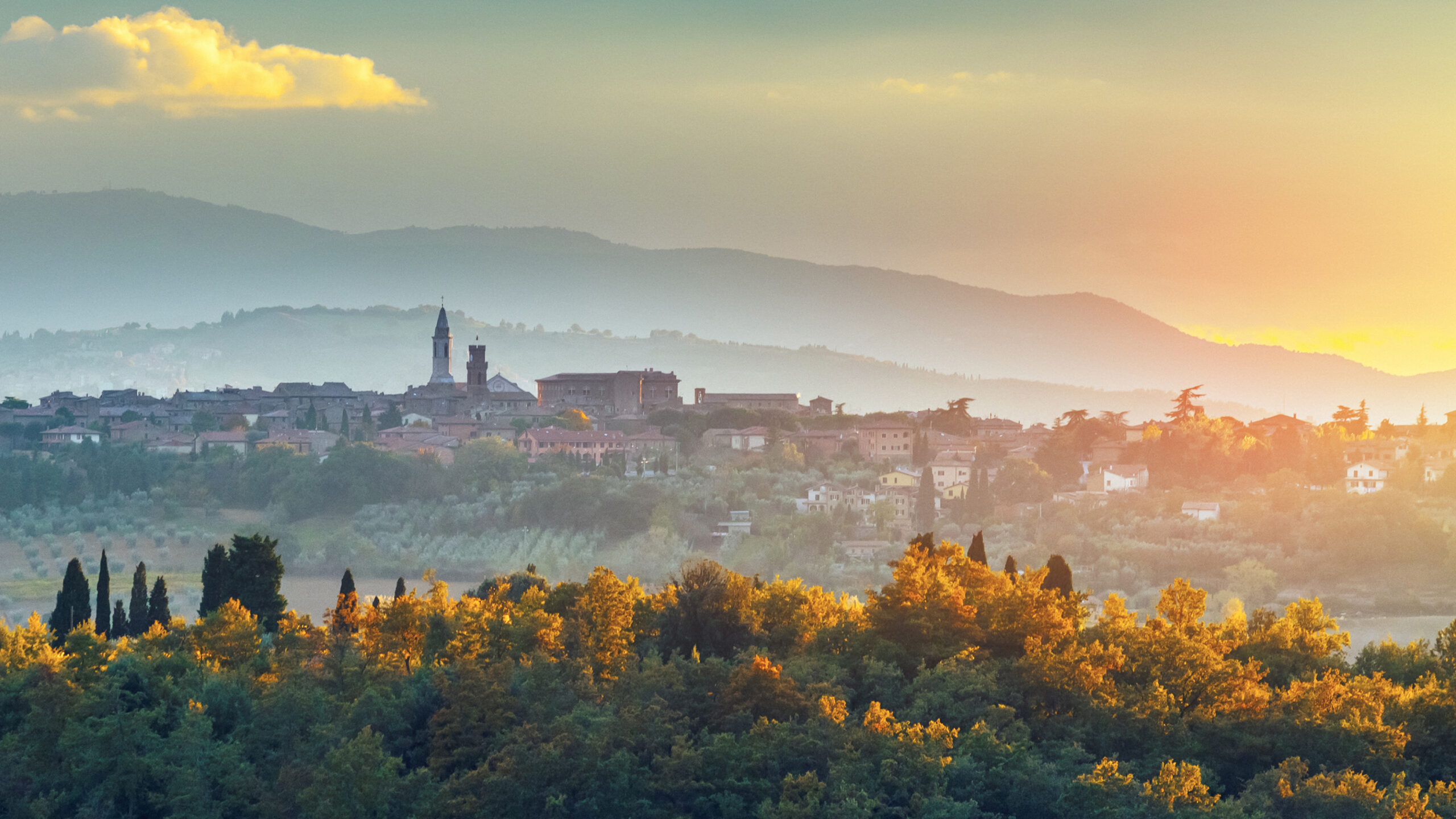 Town of Pienza in Tuscany, Italy