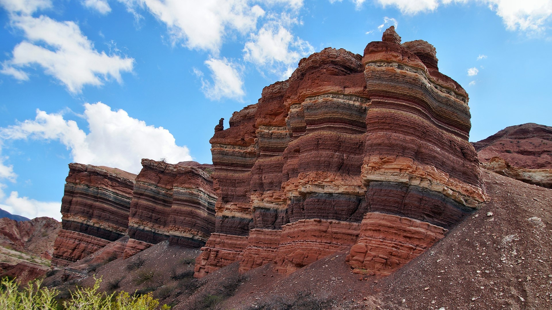 Rock formations at Quebrada de las Conchas near Cafayate, Salta, Argentina