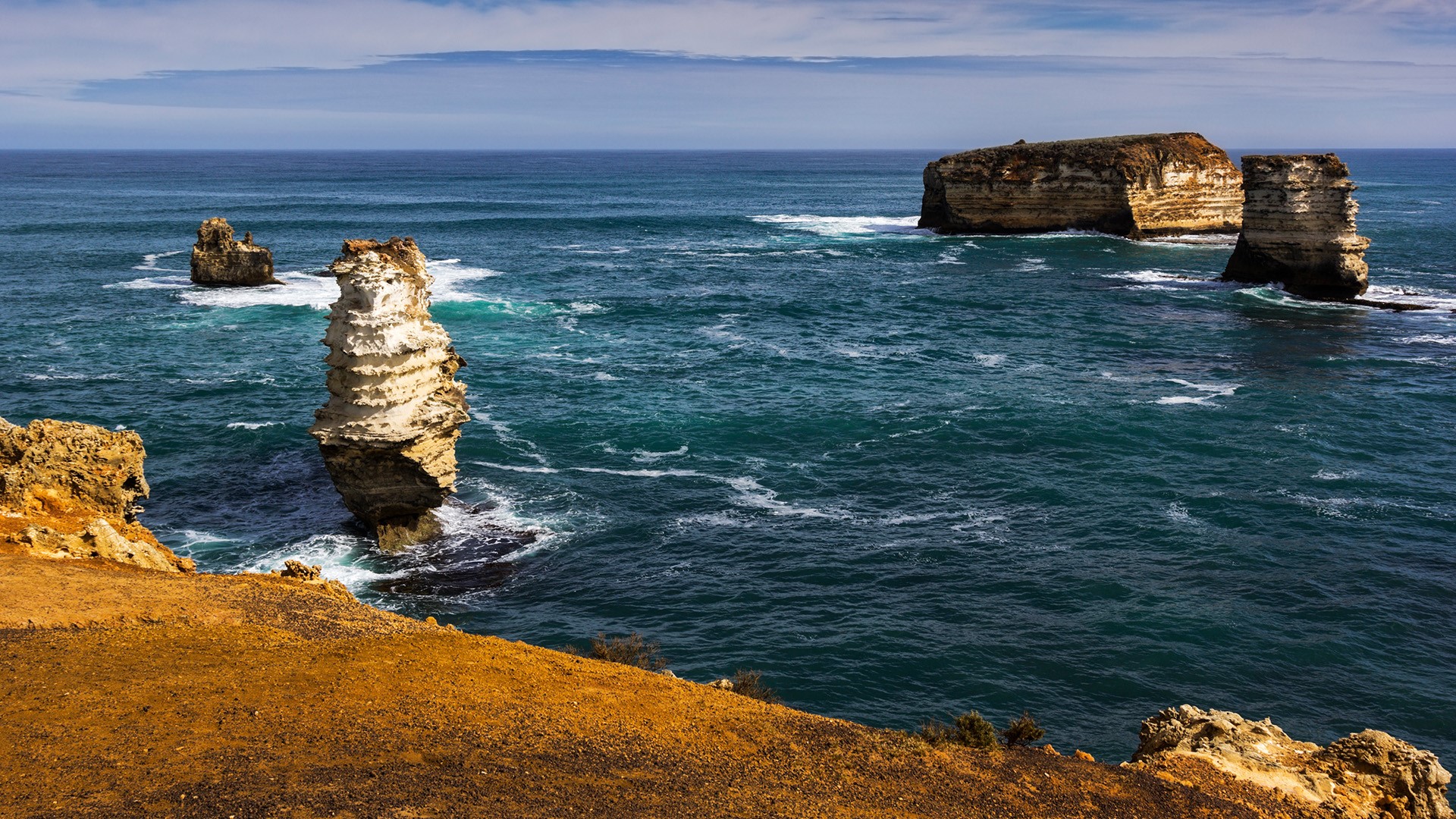 Cliffs and rock formation in Victoria, Australia