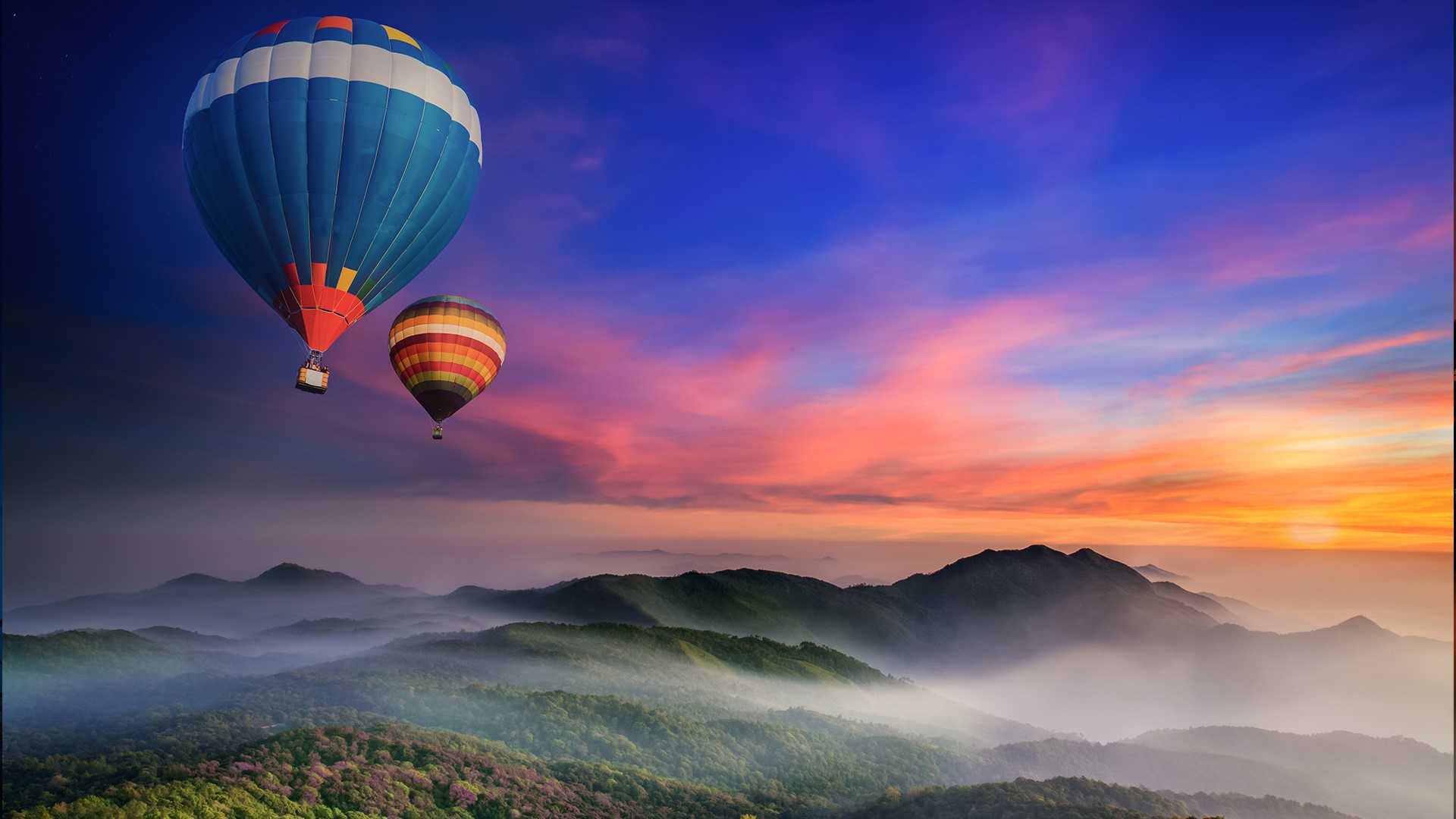 Doi Inthanon National park and main road at Chiang Mai Province, Thailand