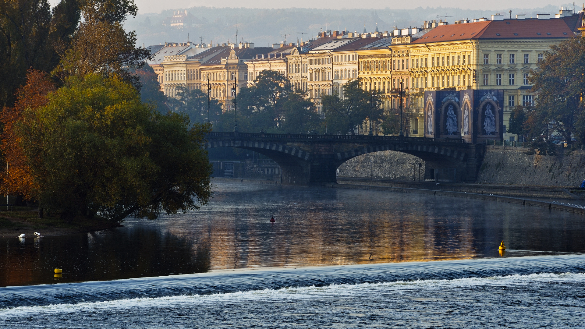 Legion Bridge and Vltava river, Prague, Czech Republic