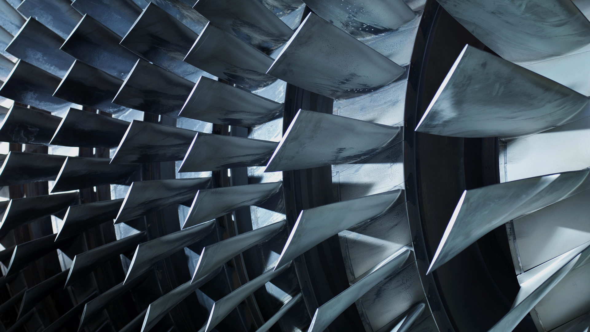 Detail of steam turbine close-up, UK