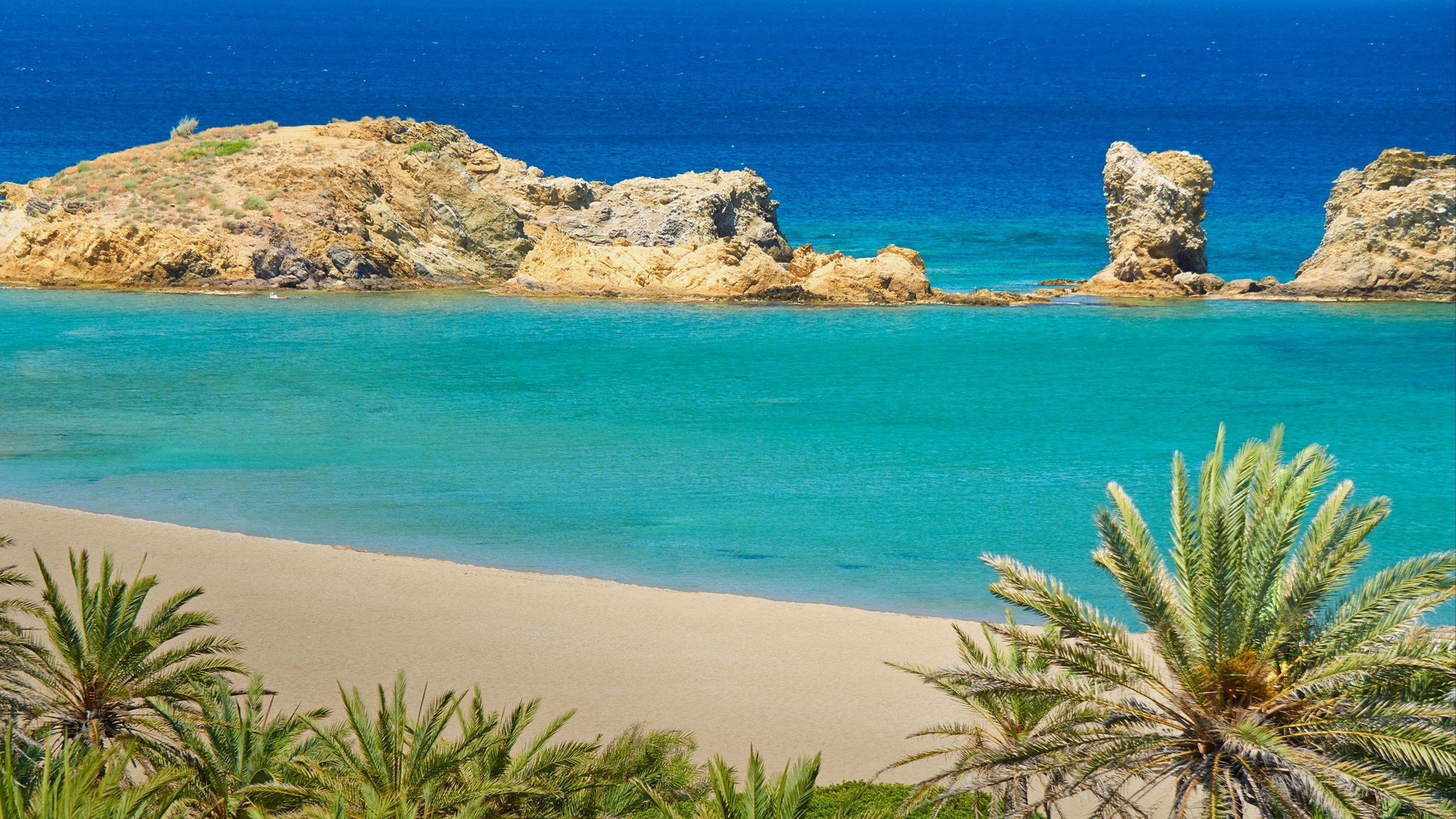 Vai Beach on Crete Island, Greece