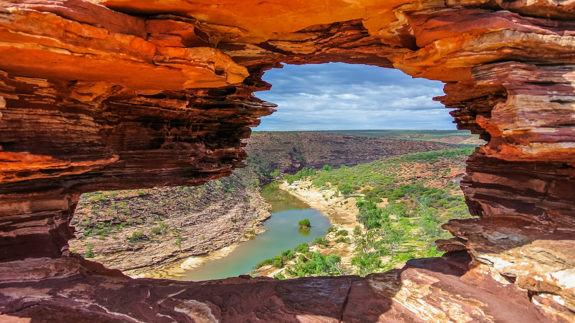 View of Murchison River from Nature's Window, Kalbarri National Park, Western Australia