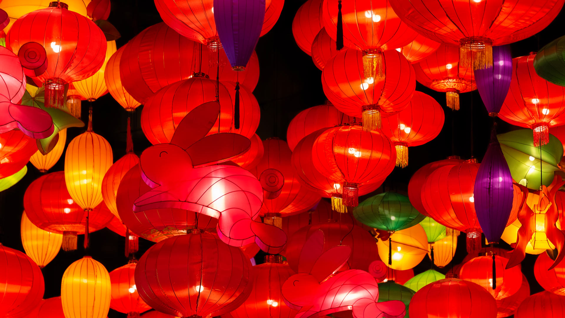 Chinese lanterns for Mid-Autumn Festival celebration