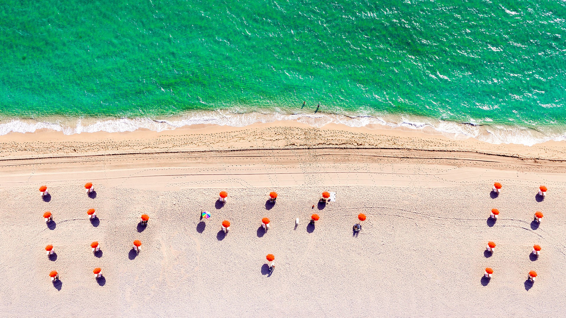 View across South Miami Beach in Miami, Florida, USA