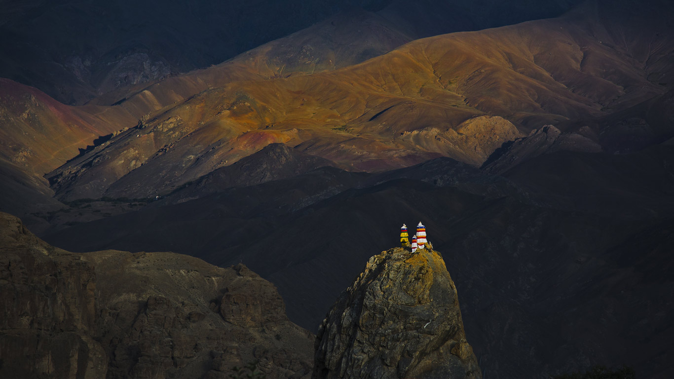 Hills above the Mulbekh Monastery in the Zanskar region of Ladakh, Jammu and Kashmir, India