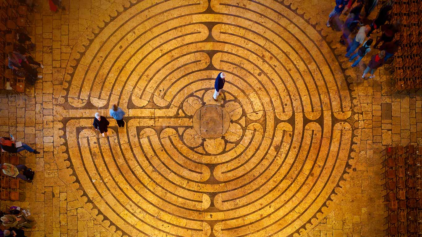 Labyrinth in the Chartres Cathedral, France