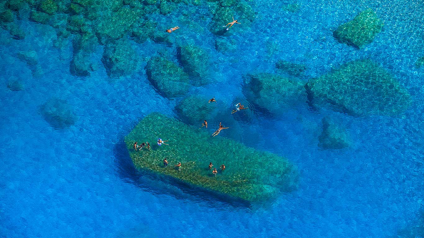 Tyrrhenian Sea off the coast of Capo d'Orlando, Sicily, Italy